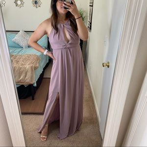 BHLDN Marco Rose long bridesmaid dress